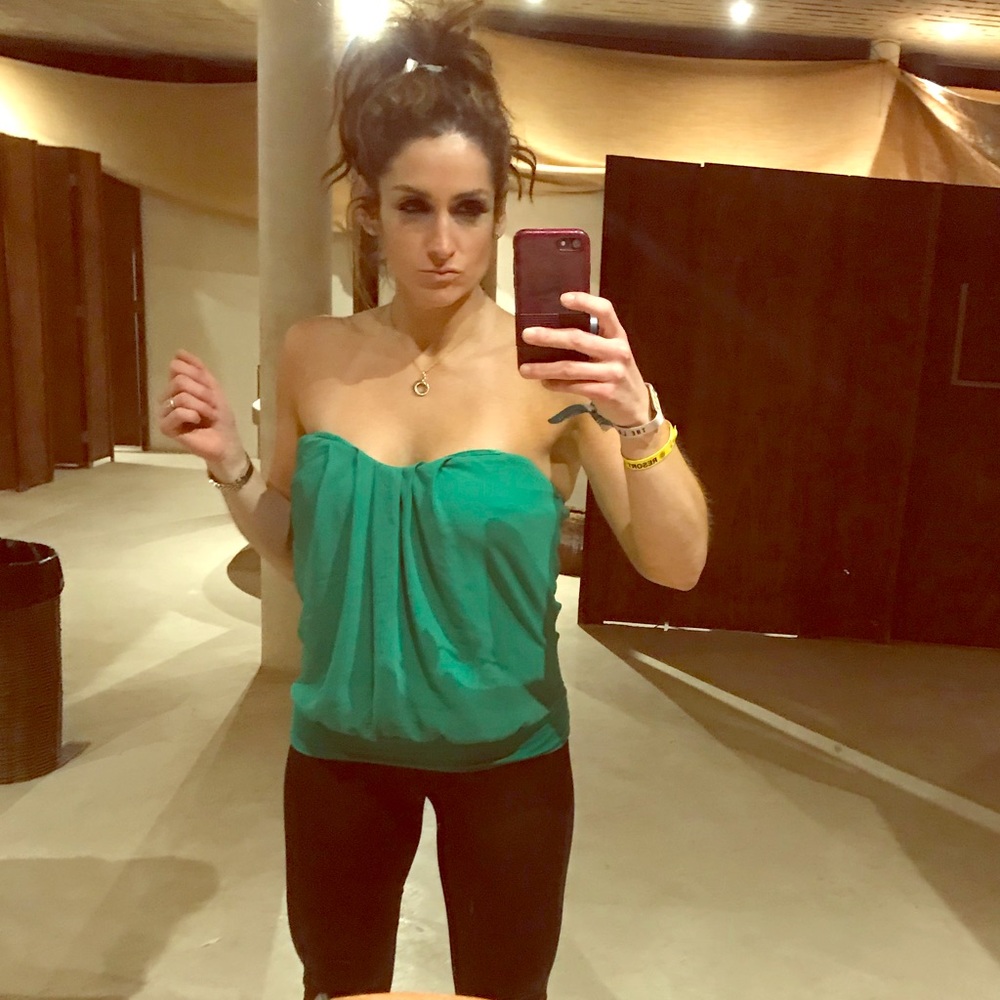 Emerald green top from Arden B size small